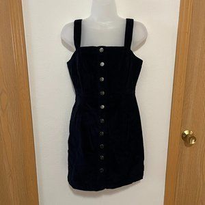 Corduroy Navy Blue Dress (Medium)